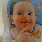messy eating weaning baby