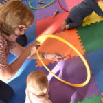 Toddlers (5) tunnel at baby college